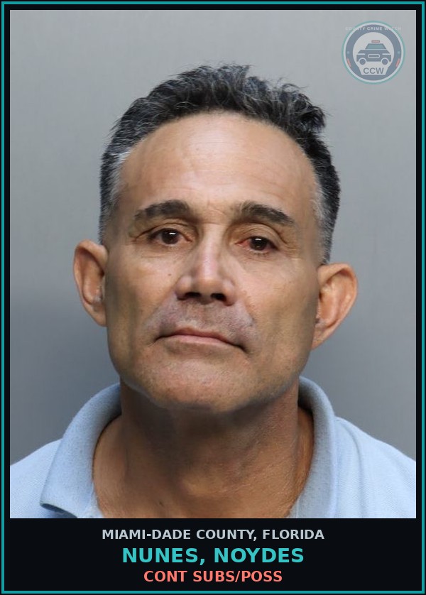 Booking mugshot of NUNES, NOYDES in Miami-Dade County