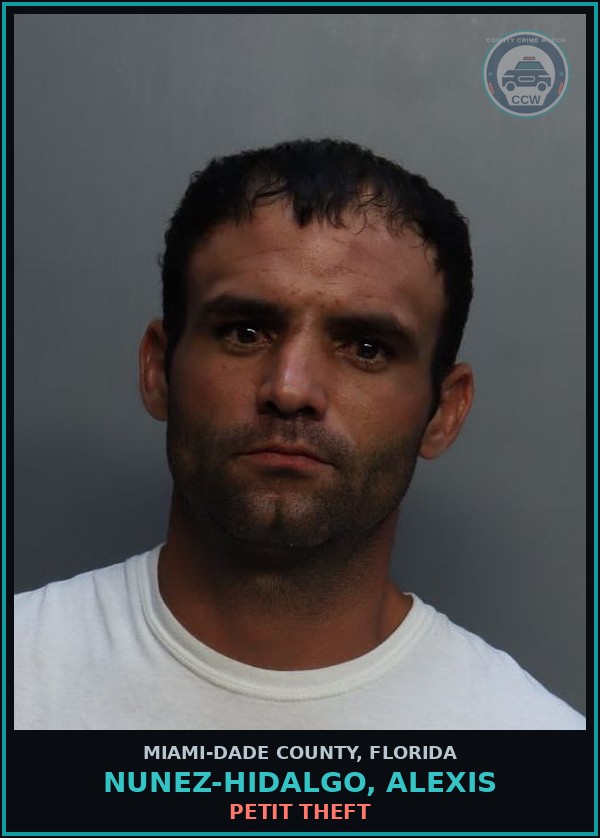 Booking mugshot of NUNEZ-HIDALGO, ALEXIS in Miami-Dade County