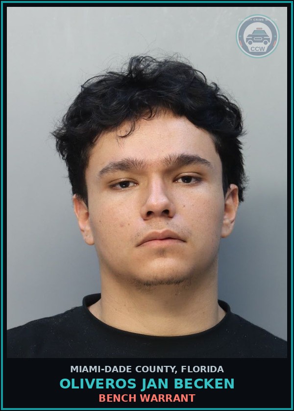 Booking mugshot of OLIVEROS JAN  BECKEN in Miami-Dade County