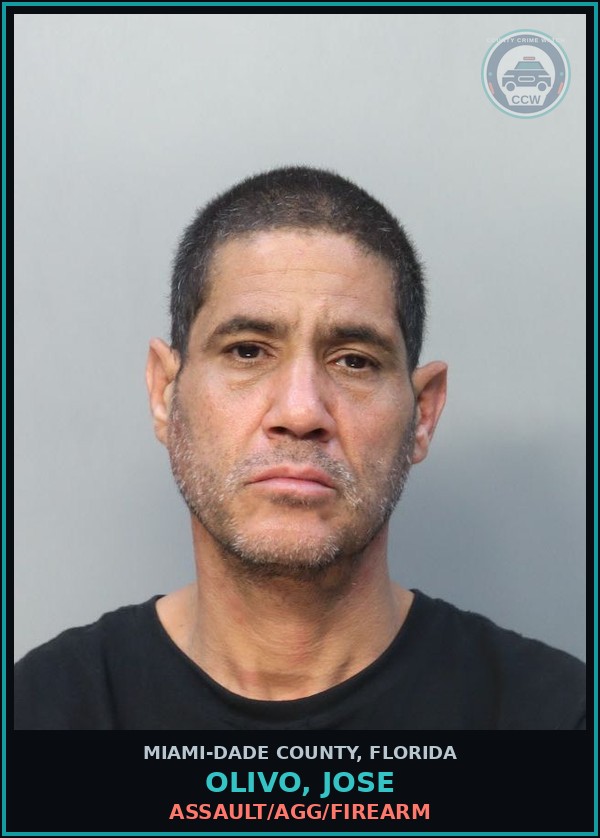 Booking mugshot of OLIVO, JOSE in Miami-Dade County