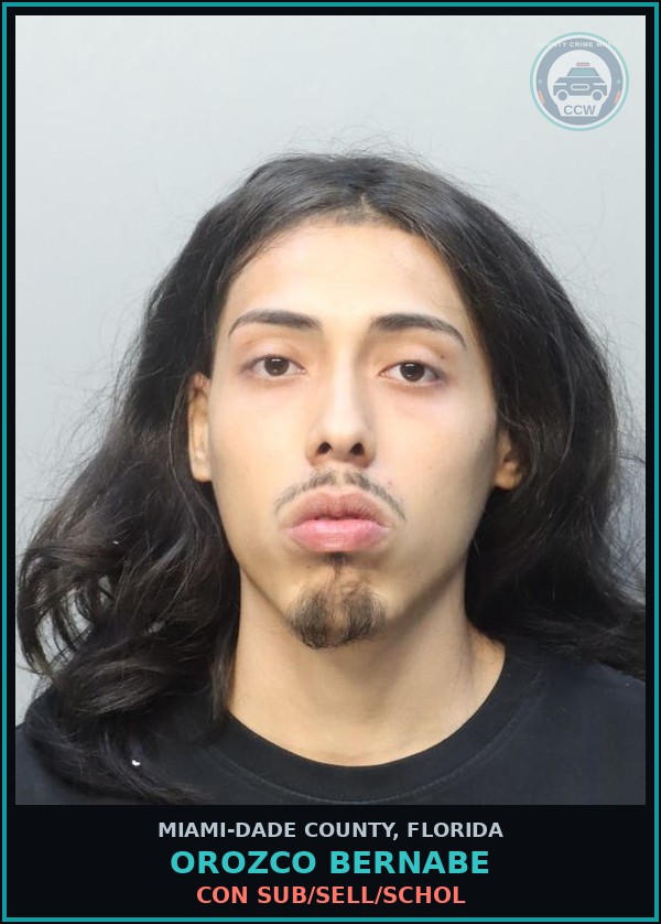 Booking mugshot of OROZCO BERNABE in Miami-Dade County