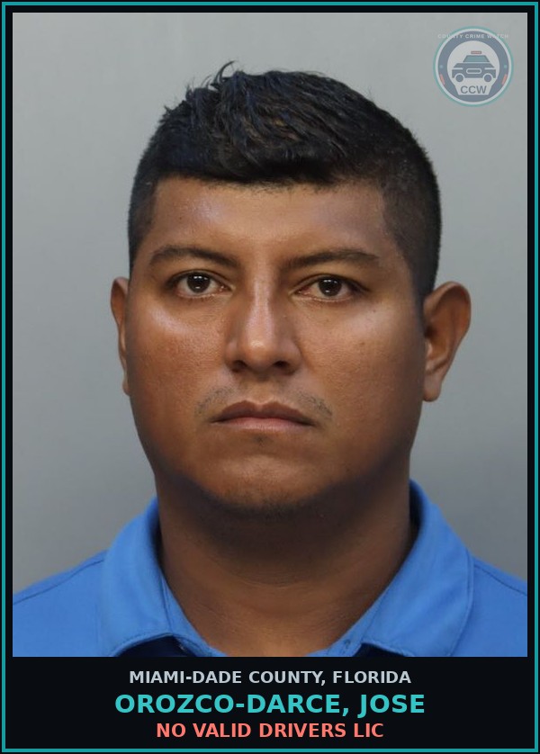 Booking mugshot of OROZCO-DARCE, JOSE in Miami-Dade County