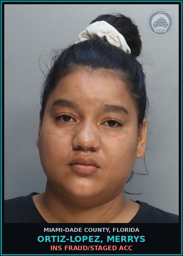 Booking mugshot of ORTIZ-LOPEZ, MERRYS in Miami-Dade County