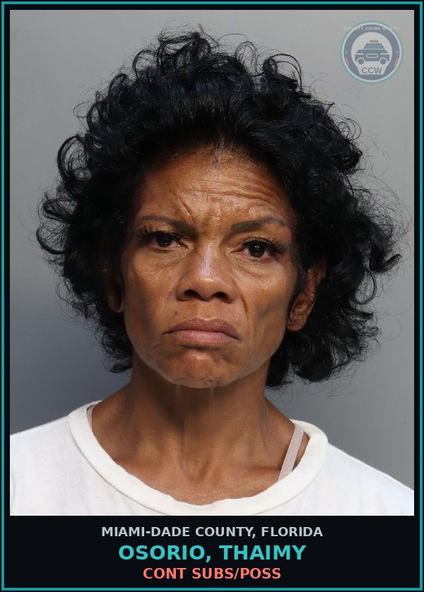 Booking mugshot of OSORIO, THAIMY in Miami-Dade County