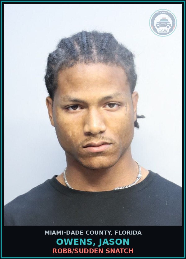 Booking mugshot of OWENS, JASON in Miami-Dade County