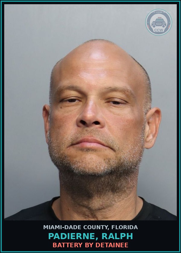 Booking mugshot of PADIERNE, RALPH in Miami-Dade County