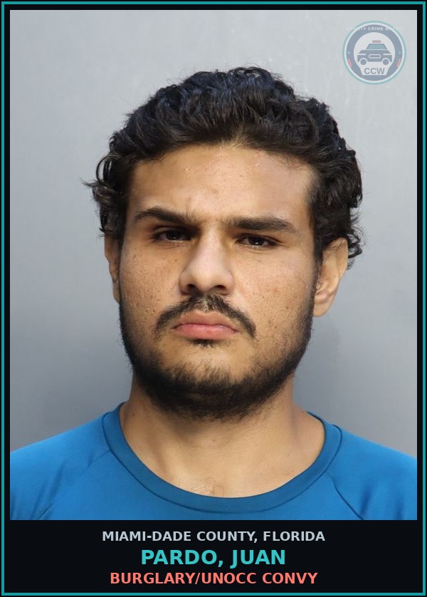 Booking mugshot of PARDO, JUAN in Miami-Dade County