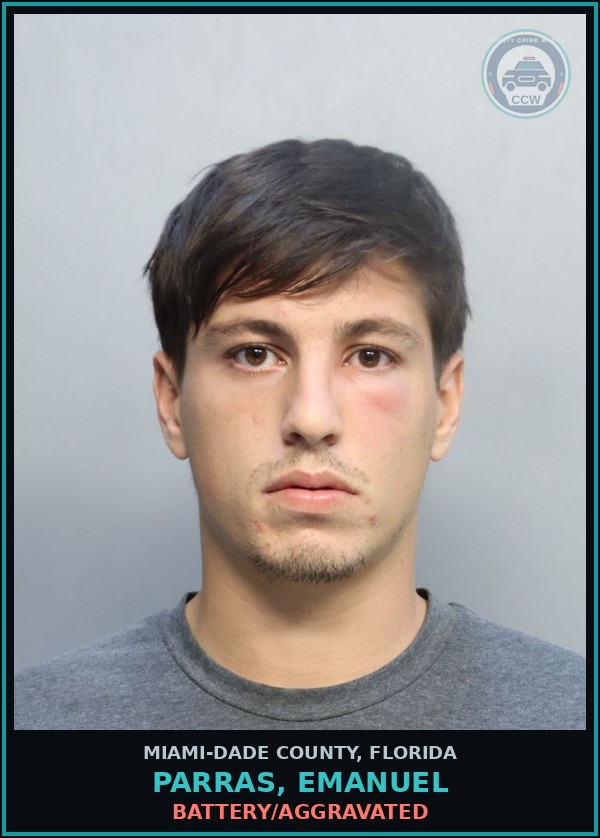 Booking mugshot of PARRAS, EMANUEL in Miami-Dade County