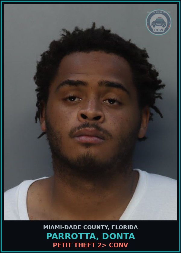 Booking mugshot of PARROTTA, DONTA in Miami-Dade County