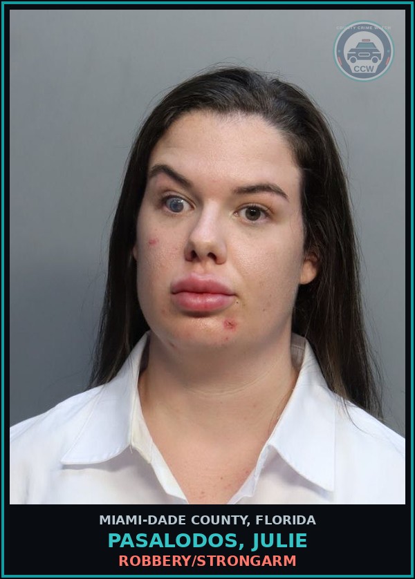 Booking mugshot of PASALODOS, JULIE in Miami-Dade County