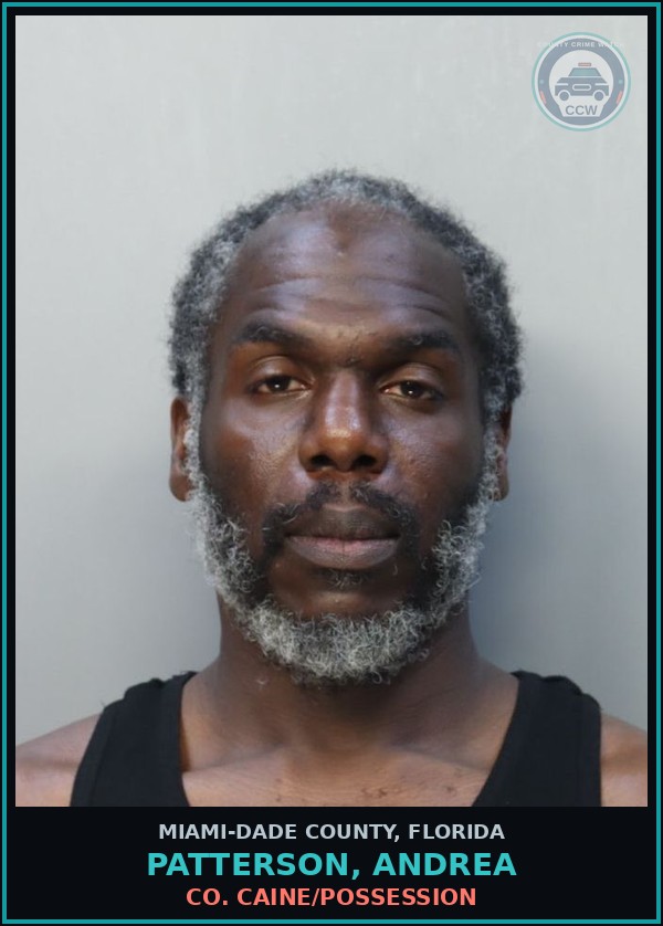 Booking mugshot of PATTERSON, ANDREA in Miami-Dade County