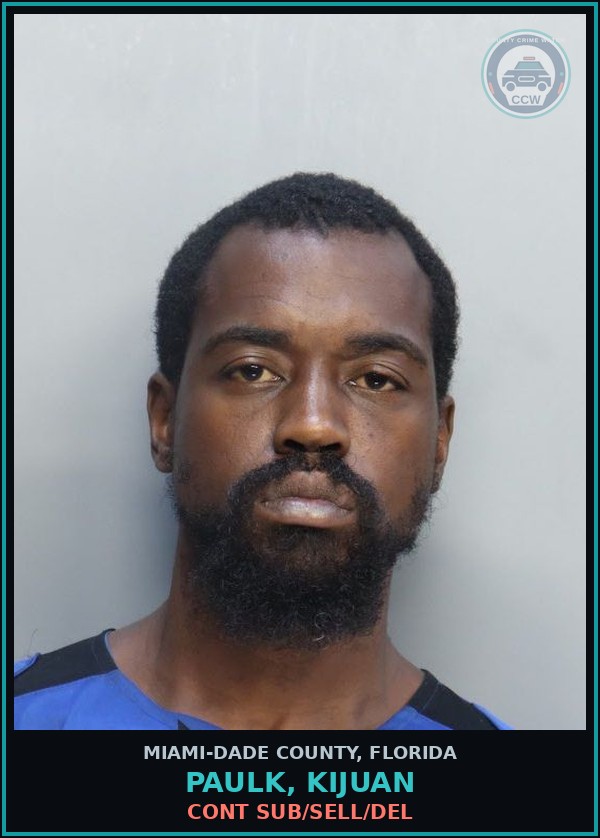 Booking mugshot of PAULK, KIJUAN in Miami-Dade County