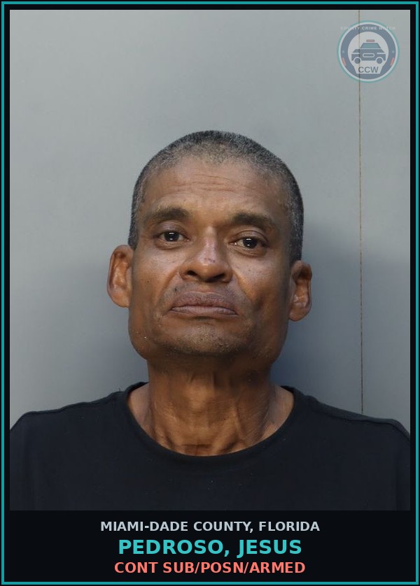Booking mugshot of PEDROSO, JESUS in Miami-Dade County