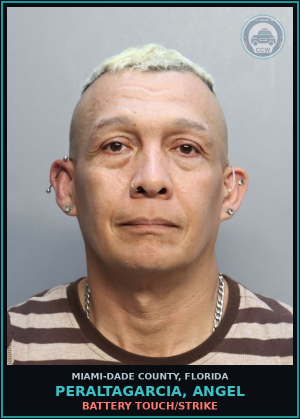 Booking mugshot of PERALTAGARCIA, ANGEL in Miami-Dade County