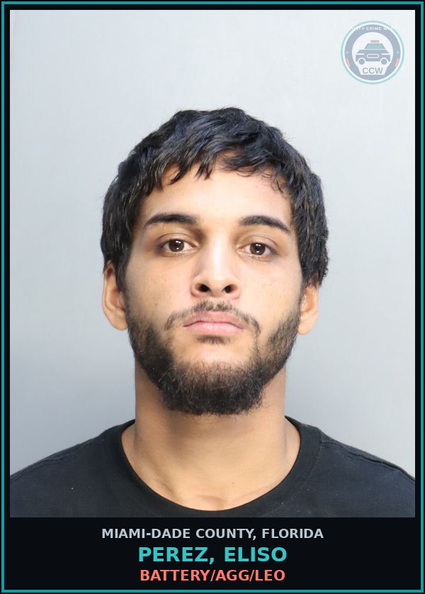 Booking mugshot of PEREZ, ELISO in Miami-Dade County