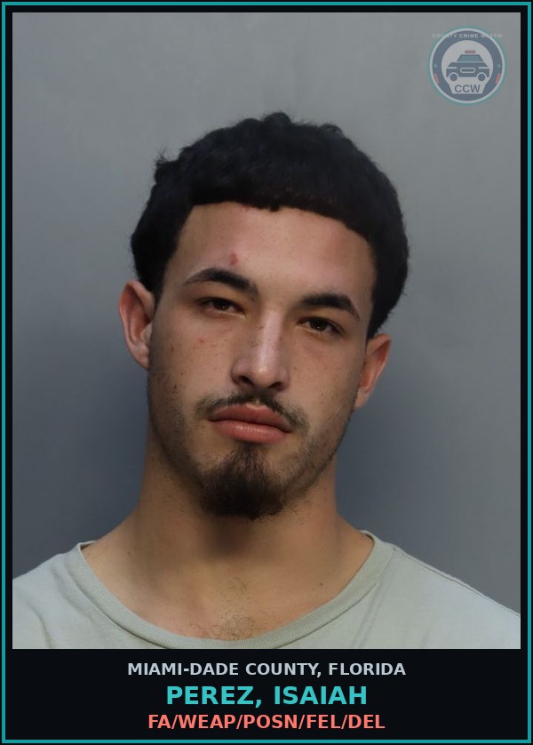 Booking mugshot of PEREZ, ISAIAH in Miami-Dade County