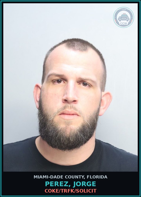 Booking mugshot of PEREZ, JORGE in Miami-Dade County