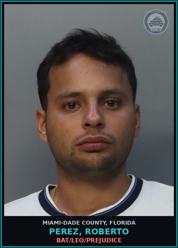 Booking mugshot of PEREZ, ROBERTO in Miami-Dade County