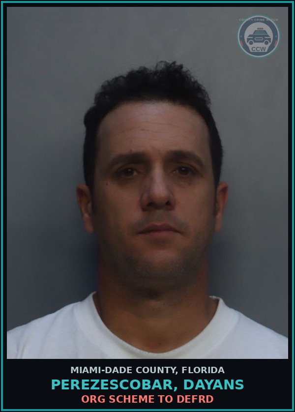 Booking mugshot of PEREZESCOBAR, DAYANS in Miami-Dade County