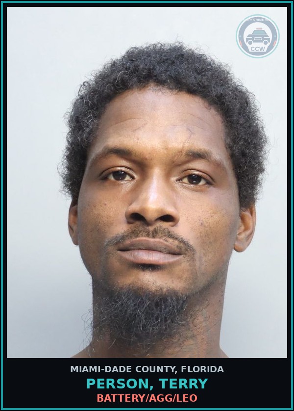 Booking mugshot of PERSON, TERRY in Miami-Dade County