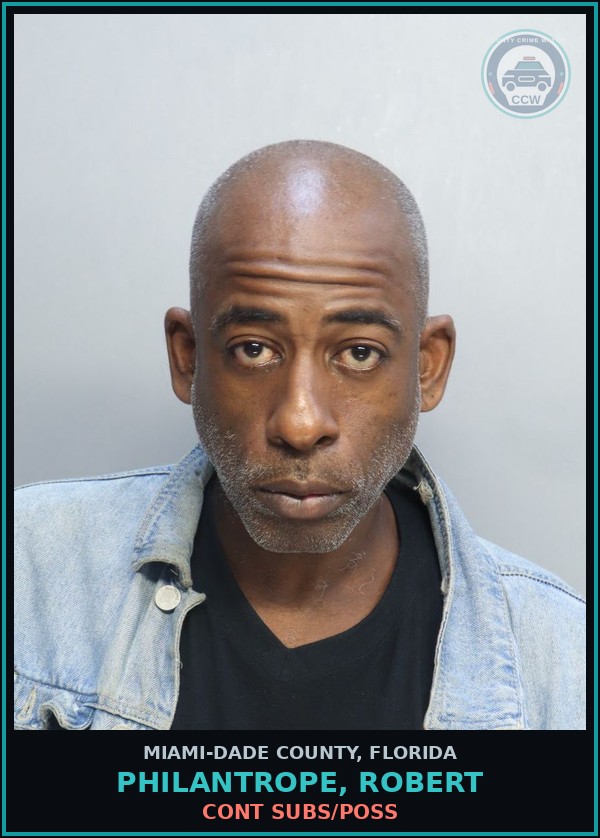 Booking mugshot of PHILANTROPE, ROBERT in Miami-Dade County