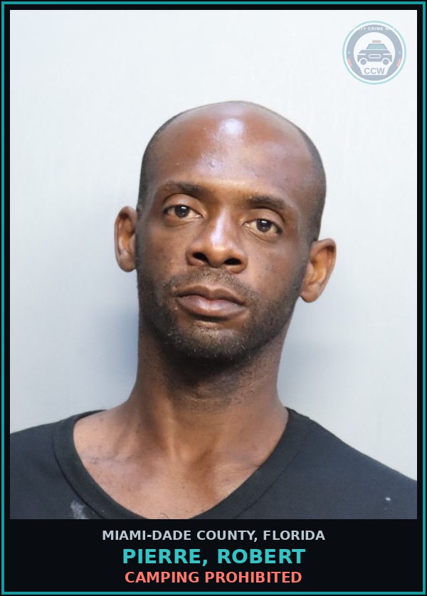 Booking mugshot of PIERRE, ROBERT in Miami-Dade County