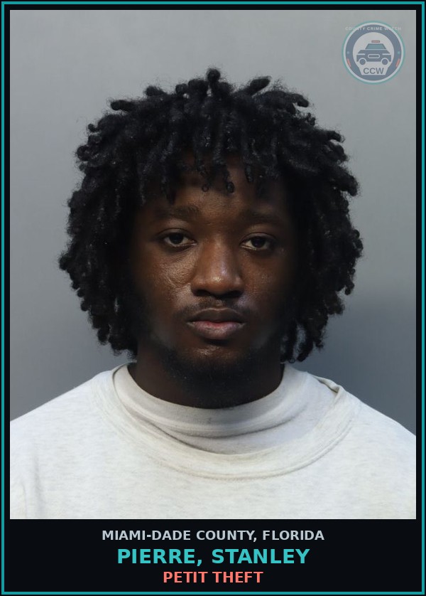 Booking mugshot of PIERRE, STANLEY in Miami-Dade County