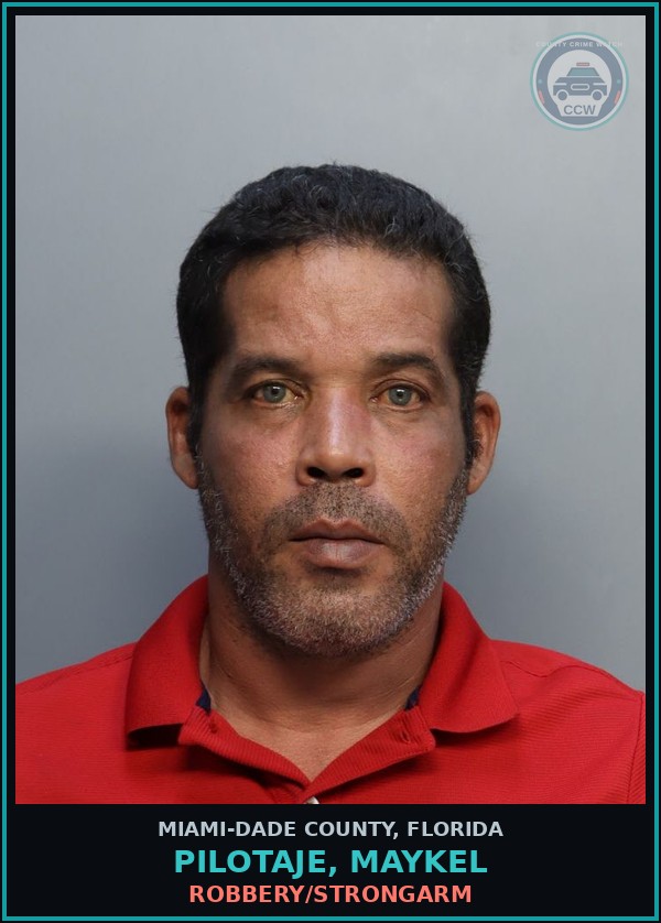 Booking mugshot of PILOTAJE, MAYKEL in Miami-Dade County