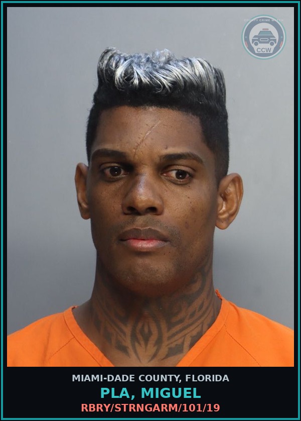 Booking mugshot of PLA, MIGUEL in Miami-Dade County