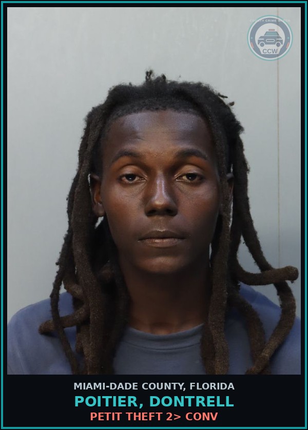 Booking mugshot of POITIER, DONTRELL in Miami-Dade County