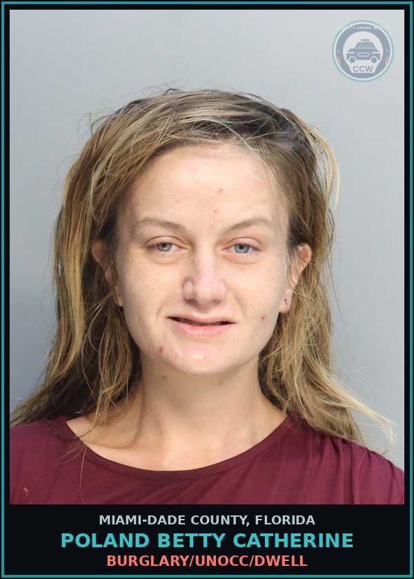 Booking mugshot of POLAND BETTY  CATHERINE in Miami-Dade County