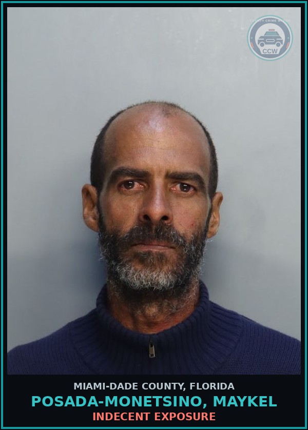 Booking mugshot of POSADA-MONETSINO, MAYKEL in Miami-Dade County