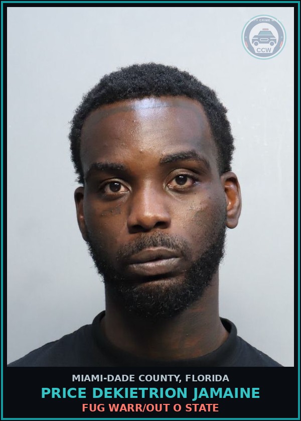 Booking mugshot of PRICE DEKIETRION  JAMAINE in Miami-Dade County