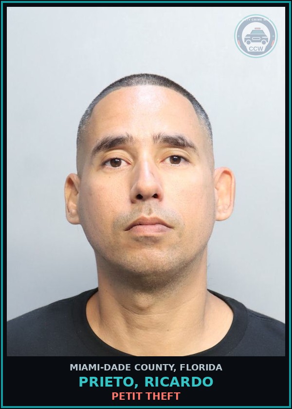 Booking mugshot of PRIETO, RICARDO in Miami-Dade County