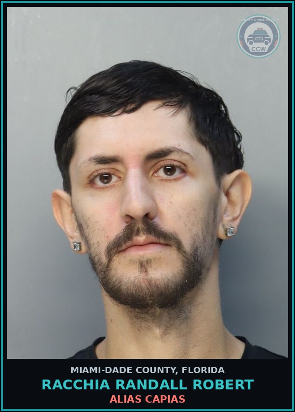 Booking mugshot of RACCHIA RANDALL  ROBERT in Miami-Dade County