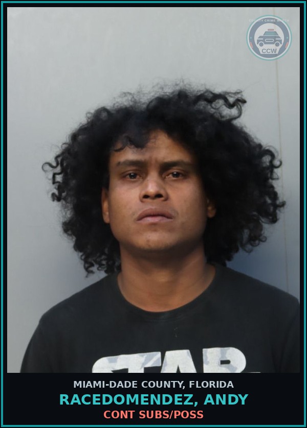 Booking mugshot of RACEDOMENDEZ, ANDY in Miami-Dade County