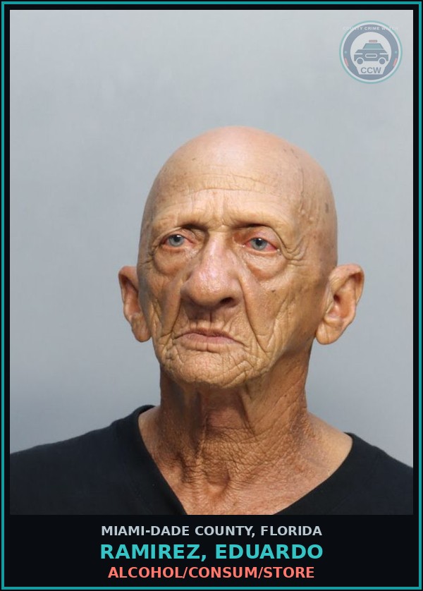 Booking mugshot of RAMIREZ, EDUARDO in Miami-Dade County