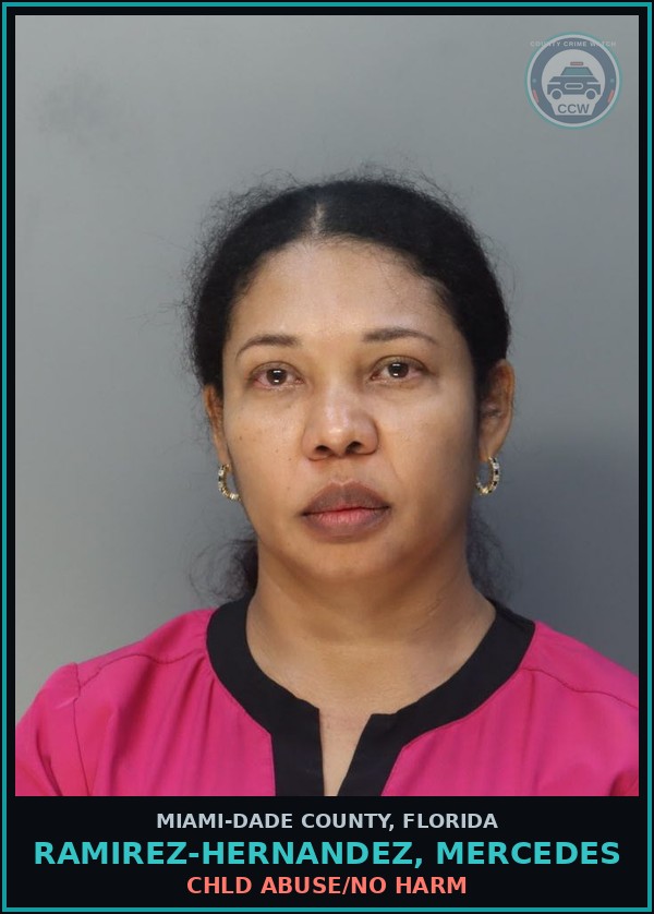 Booking mugshot of RAMIREZ-HERNANDEZ, MERCEDES in Miami-Dade County