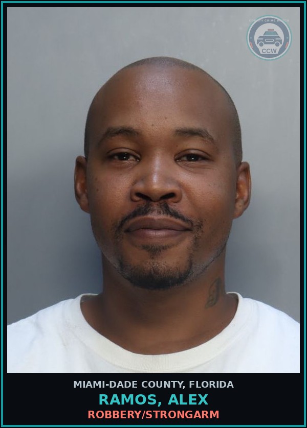 Booking mugshot of RAMOS, ALEX in Miami-Dade County