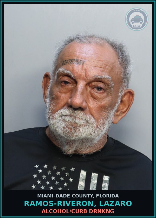 Booking mugshot of RAMOS-RIVERON, LAZARO in Miami-Dade County