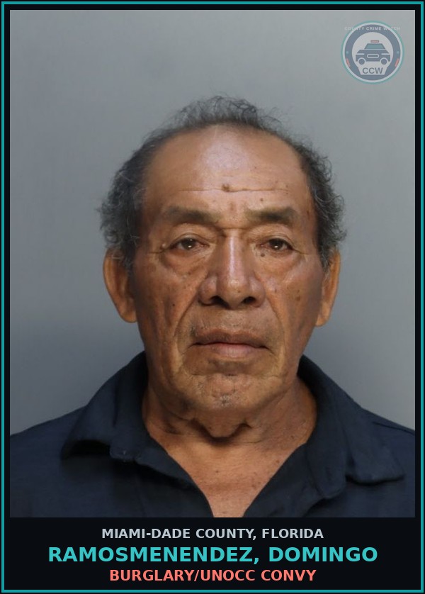 Booking mugshot of RAMOSMENENDEZ, DOMINGO in Miami-Dade County