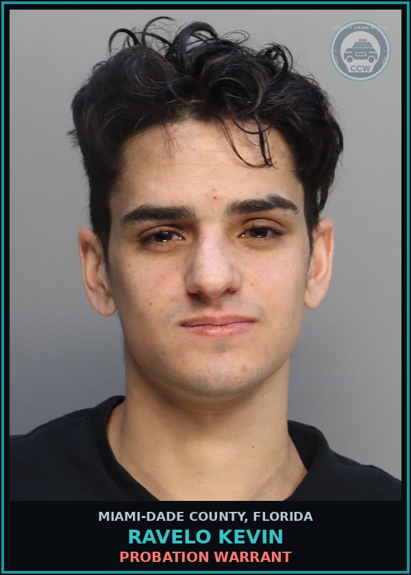 Booking mugshot of RAVELO KEVIN in Miami-Dade County