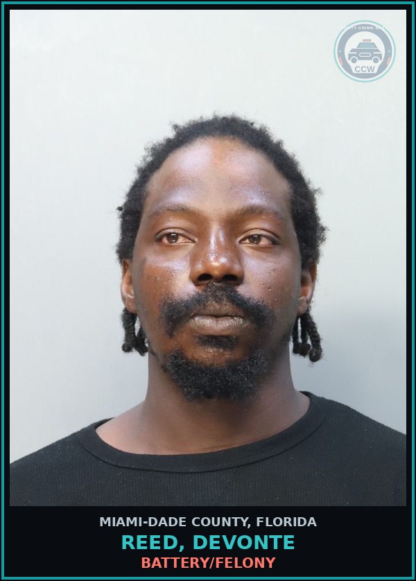 Booking mugshot of REED, DEVONTE in Miami-Dade County