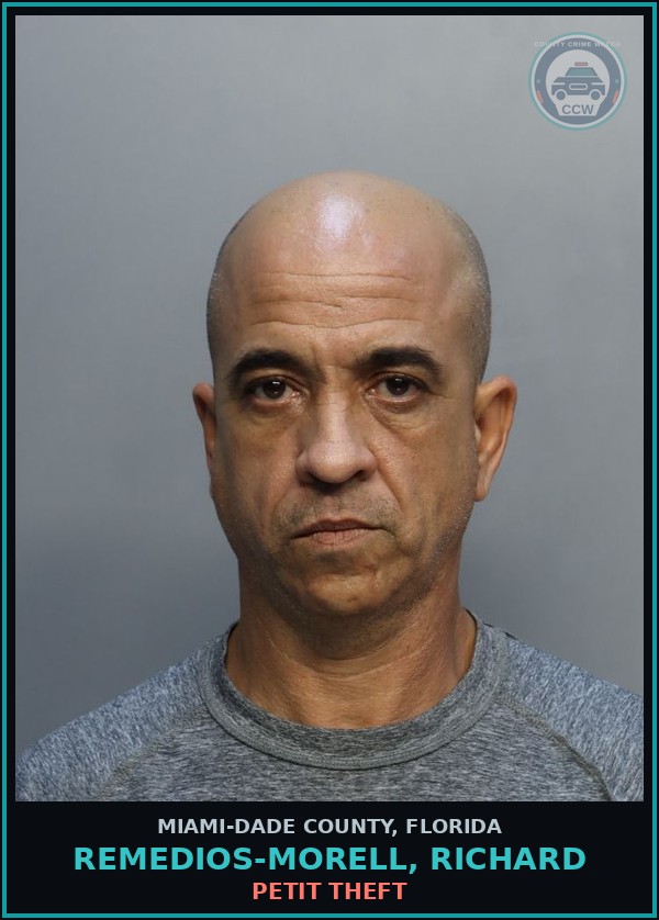Booking mugshot of REMEDIOS-MORELL, RICHARD in Miami-Dade County