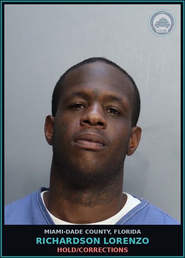 Booking mugshot of RICHARDSON LORENZO in Miami-Dade County