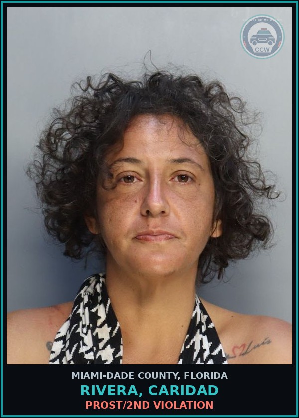 Booking mugshot of RIVERA, CARIDAD in Miami-Dade County