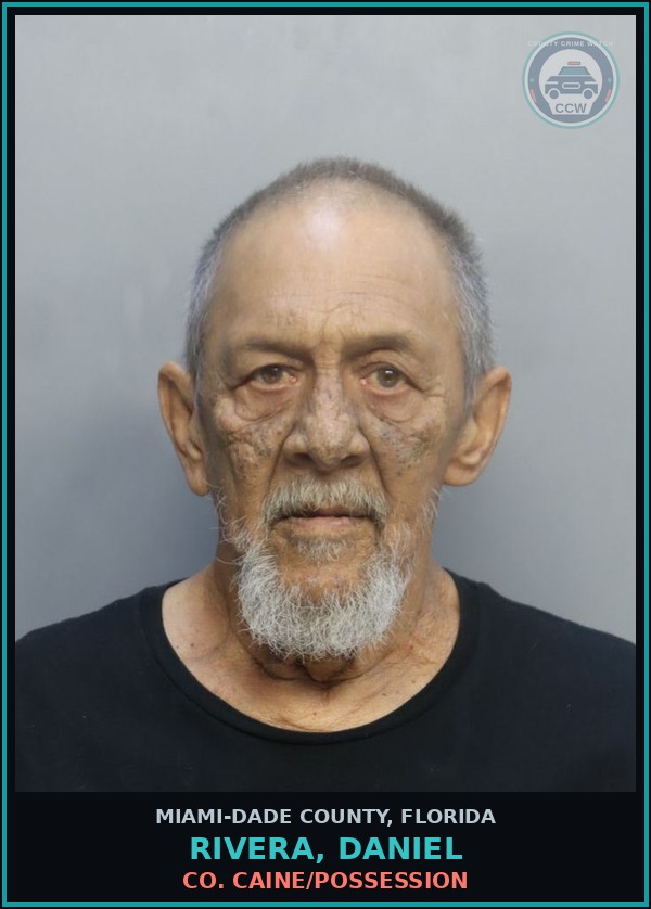 Booking mugshot of RIVERA, DANIEL in Miami-Dade County