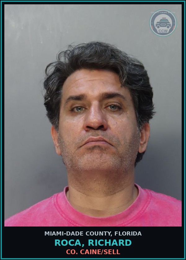 Booking mugshot of ROCA, RICHARD in Miami-Dade County