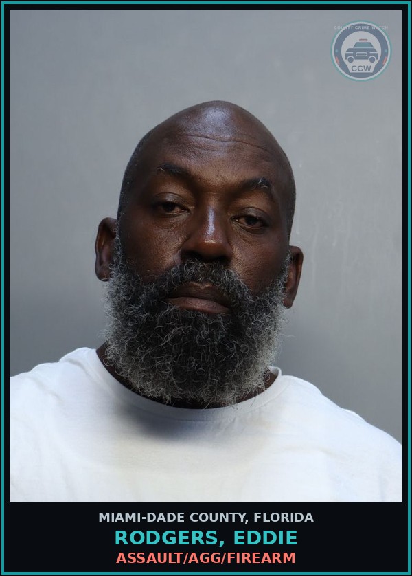 Booking mugshot of RODGERS, EDDIE in Miami-Dade County