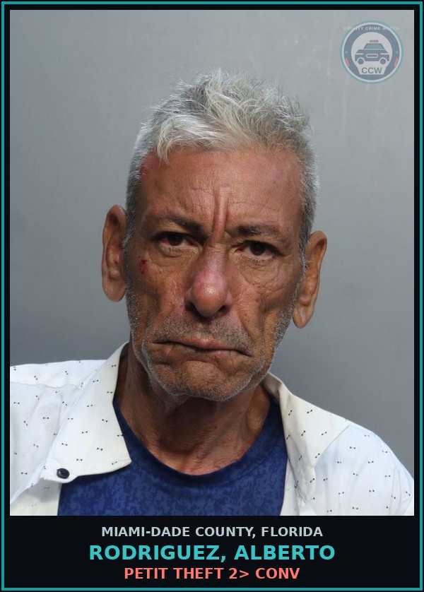 Booking mugshot of RODRIGUEZ, ALBERTO in Miami-Dade County